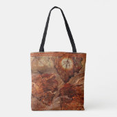 Moderne Abstrakte Kunst Herbst Rustikale Brown Mon Tasche (Rückseite)