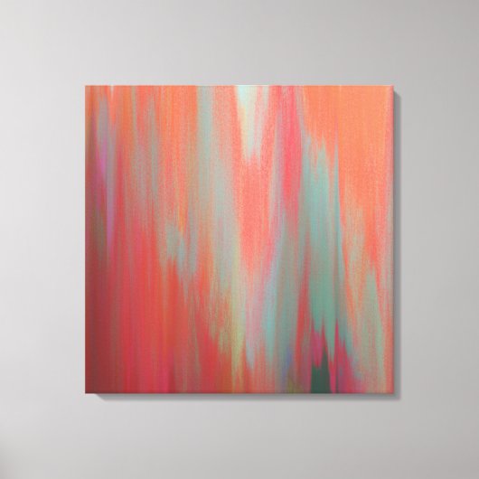 Moderne Abstrakte Kunst - Hot Pink und Orange Leinwanddruck (Vorderseite)