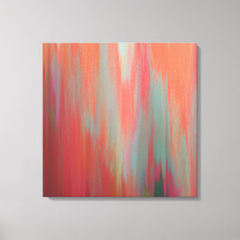 Moderne Abstrakte Kunst - Hot Pink und Orange Leinwanddruck