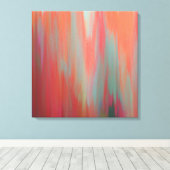 Moderne Abstrakte Kunst - Hot Pink und Orange Leinwanddruck (Insitu (Holzboden))