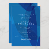 Moderne Abstrakte Kunst in Blue Einzigartiges Brau Einladung (Vorne/Hinten)