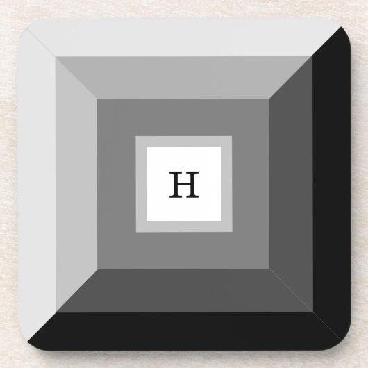 Moderne Abstrakte Kunst in Schwarz, Grau und Weiß Getränkeuntersetzer (Vorderseite)