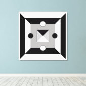 Moderne Abstrakte Kunst in Schwarz, Grau und Weiß Leinwanddruck (Insitu (Holzboden))