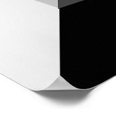 Moderne Abstrakte Kunst in Schwarz, Grau und Weiß Poster (Ecke)