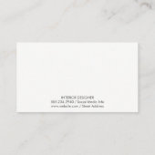 Moderne Abstrakte Kunst | Interior Designer Visitenkarte (Rückseite)
