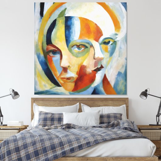 Moderne abstrakte Kunst Leinwanddruck (Insitu (Schlafzimmer))