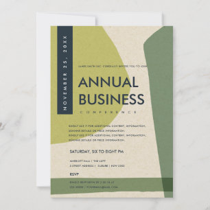MODERNE ABSTRAKTE KUNST LIME-GRÜN KONFERENZ EVENT EINLADUNG