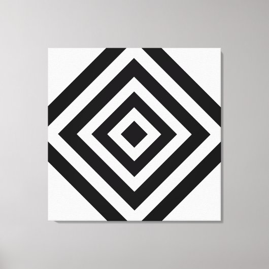 Moderne Abstrakte Kunst mit Diamond Geometrie Leinwanddruck (Vorderseite)