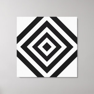 Moderne Abstrakte Kunst mit Diamond Geometrie Leinwanddruck