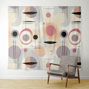 Moderne abstrakte Kunst Mitte des Jahrhunderts Wandteppich