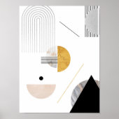 Moderne Abstrakte Kunst Mitte Jahrhundert Minimali Poster (Vorne)