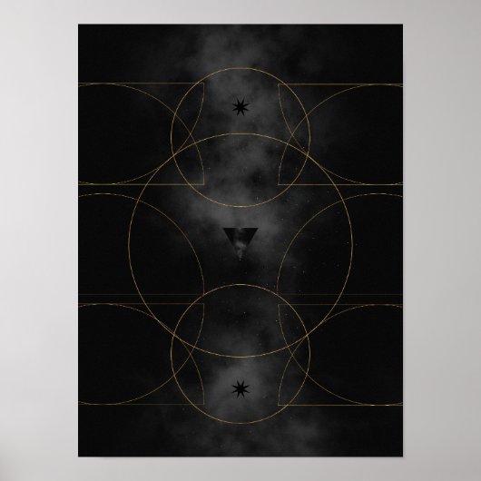 Moderne Abstrakte Kunst Mitte Jahrhundert Minimali Poster (Vorne)