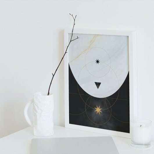 Moderne Abstrakte Kunst Mitte Jahrhundert Minimali Poster