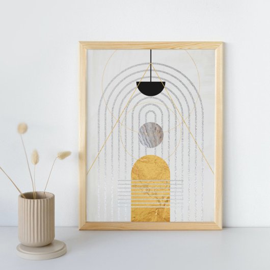 Moderne Abstrakte Kunst Mitte Jahrhundert Minimali Poster