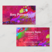 moderne abstrakte Kunst mutig künstlerisch farbig Visitenkarte (Vorne/Hinten)