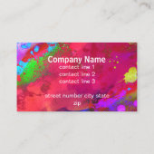 moderne abstrakte Kunst mutig künstlerisch farbig Visitenkarte (Rückseite)