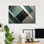 Moderne abstrakte Kunst passt perfekt in einen Män Poster (Heimbüro)