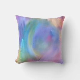 Moderne Abstrakte Kunst Pasta Wasserfarben Regenbo Kissen