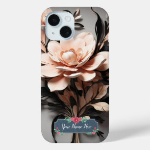 Moderne Abstrakte Kunst Peach Blume Case-Mate iPhone Hülle