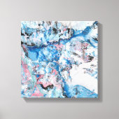 Moderne Abstrakte Kunst Pink Blue White Trendy Leinwanddruck (Vorderseite)