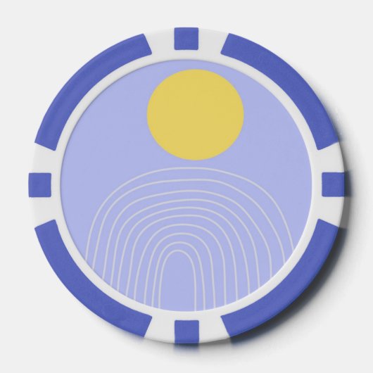 moderne abstrakte Kunst Pokerchips (Vorderseite)