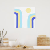 moderne abstrakte Kunst Poster (Küche)