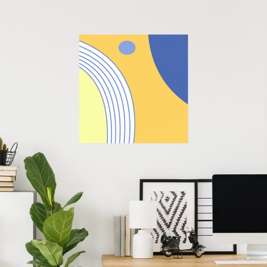 moderne abstrakte Kunst Poster (Heimbüro)