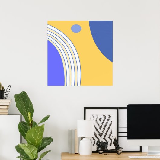 moderne abstrakte Kunst Poster (Heimbüro)