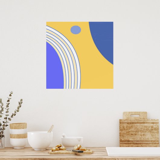 moderne abstrakte Kunst Poster (Küche)