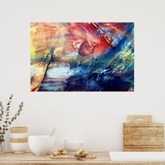 Moderne Abstrakte Kunst Poster (Küche)