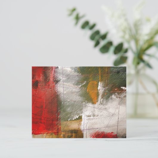 Moderne Abstrakte Kunst Postkarte (Stehend Vorderseite)