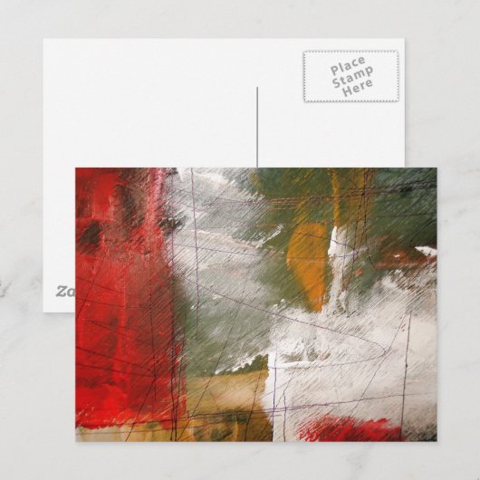 Moderne Abstrakte Kunst Postkarte (Vorne/Hinten)