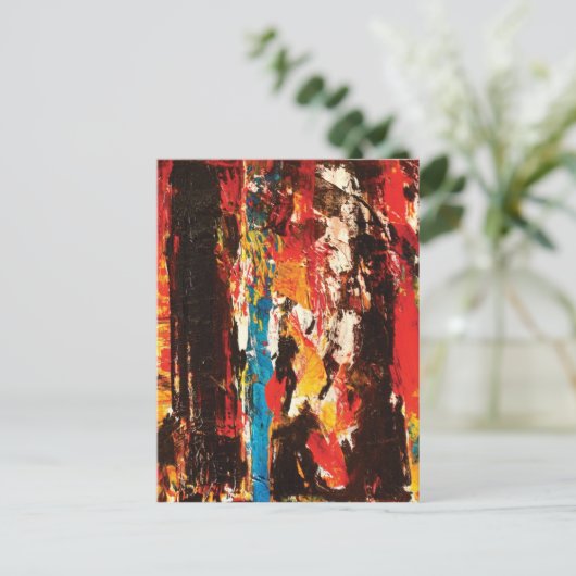 Moderne Abstrakte Kunst Postkarte (Stehend Vorderseite)