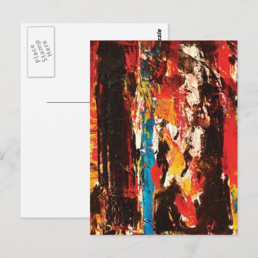Moderne Abstrakte Kunst Postkarte (Vorne/Hinten)