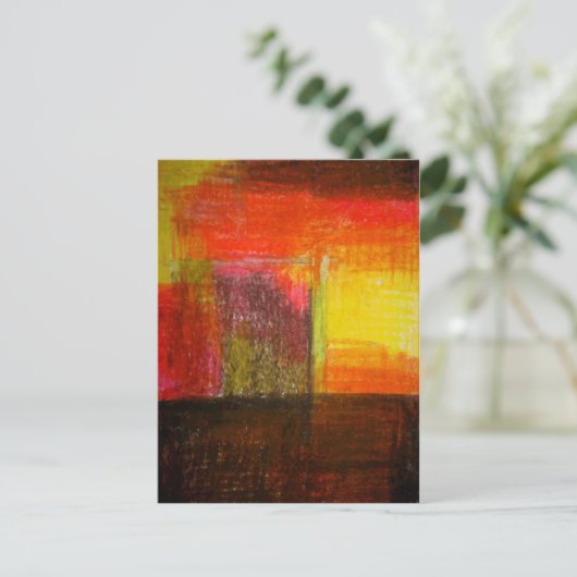 Moderne Abstrakte Kunst Postkarte (Stehend Vorderseite)