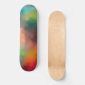 Moderne Abstrakte Kunst Rosa Blau Grün Skateboard (Vorderseite)