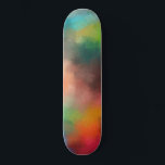 Moderne Abstrakte Kunst Rosa Blau Grün Skateboard<br><div class="desc">Moderne Abstrakte Art rosa blaue grüne gelbe Farbtöne Design Trendy Skateboard.</div>