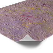 Moderne Abstrakte Kunst Rosa Gelb Grün Trendy Poster (Ecke)