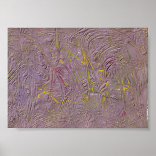 Moderne Abstrakte Kunst Rosa Gelb Grün Trendy Poster