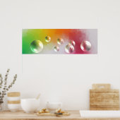 Moderne Abstrakte Kunst Rot Gelb Blau Grün Poster (Küche)