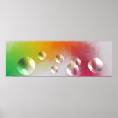 Moderne Abstrakte Kunst Rot Gelb Blau Grün Poster (Vorne)