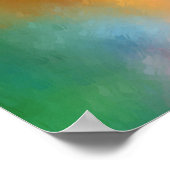 Moderne Abstrakte Kunst Rot Gelb Blau Grün Rosa Poster (Ecke)