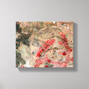 Moderne Abstrakte Kunst Rot Gelb Grün Schwarz Leinwanddruck