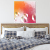 Moderne Abstrakte Kunst Rot Gelb Lila Grün Rosa Leinwanddruck (Insitu (Schlafzimmer))