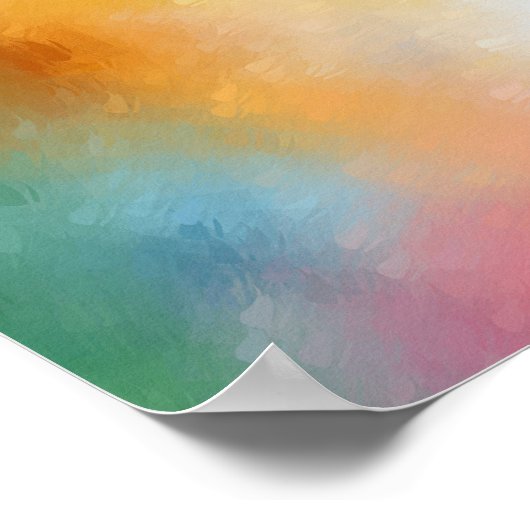 Moderne Abstrakte Kunst Rotes Gelbes Blau Poster (Ecke)