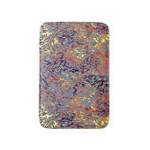 Moderne Abstrakte Kunst Rotes Gelbes Schwarz Badematte (Vorderseite Vertikal)