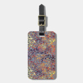 Moderne Abstrakte Kunst Rotes Gelbes Schwarz Gepäckanhänger (Vorderseite vertikal)