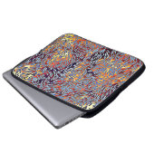 Moderne Abstrakte Kunst Rotes Gelbes Schwarz Laptopschutzhülle (Vorne Knopf)