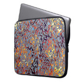 Moderne Abstrakte Kunst Rotes Gelbes Schwarz Laptopschutzhülle (Vorderseite Links)