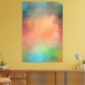 Moderne Abstrakte Kunst Rotes Grün Gelb Leinwanddruck (Insitu (Wohnzimmer))